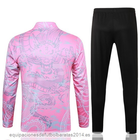 Nuevo Conjunto Completo Sudadera Entrenamiento Real Madrid 23/24 Rosa Blanco Negro Baratas